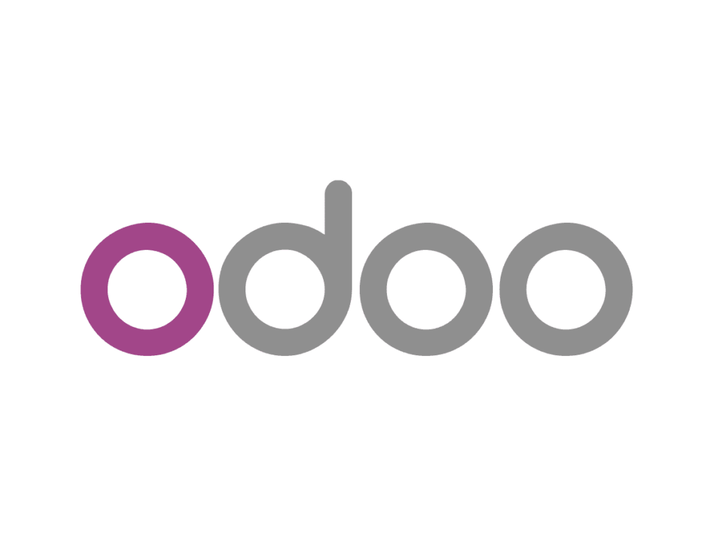 Stylized 'odoo' logo in colors