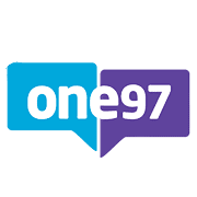 Logo with speech bubbles and text
